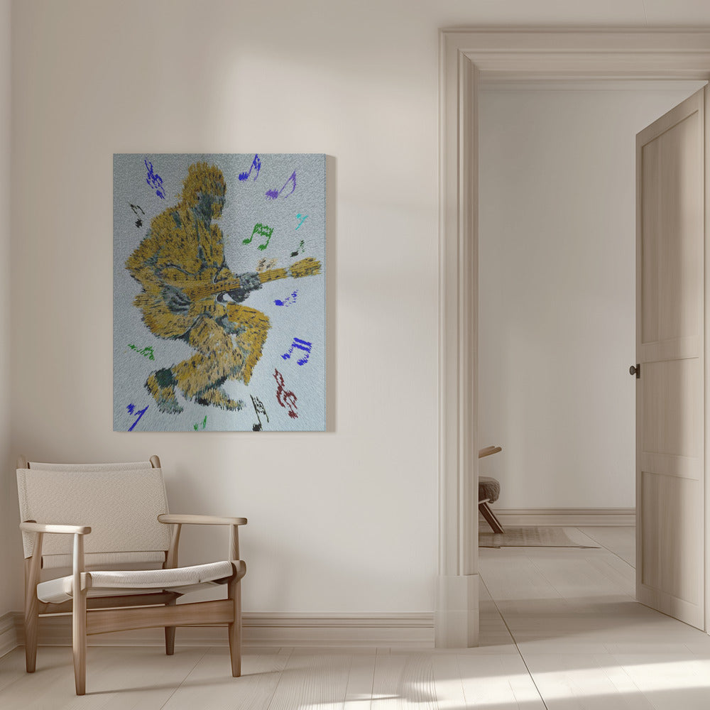 Guitarist Music Notes Wall Artwork 0