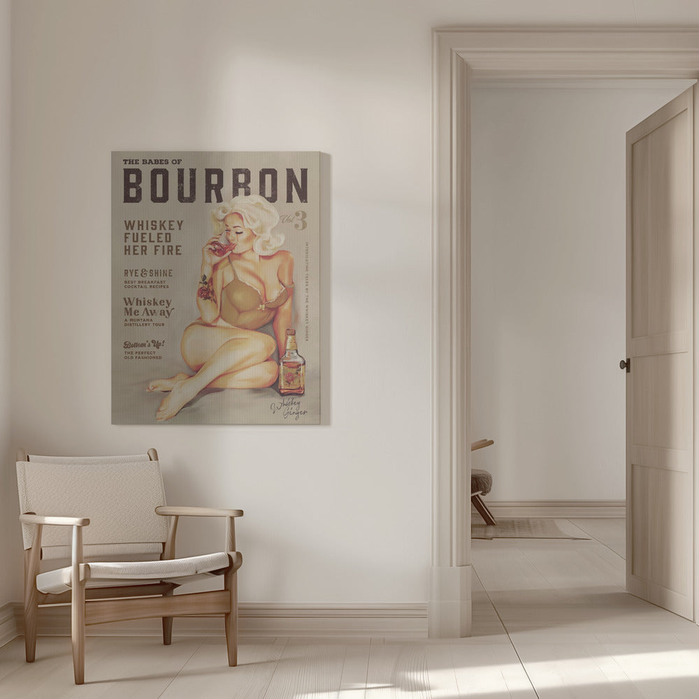 Babes of Bourbon Vol 3 Sexy Vintage Pin Up Girl Drinking Whiskey