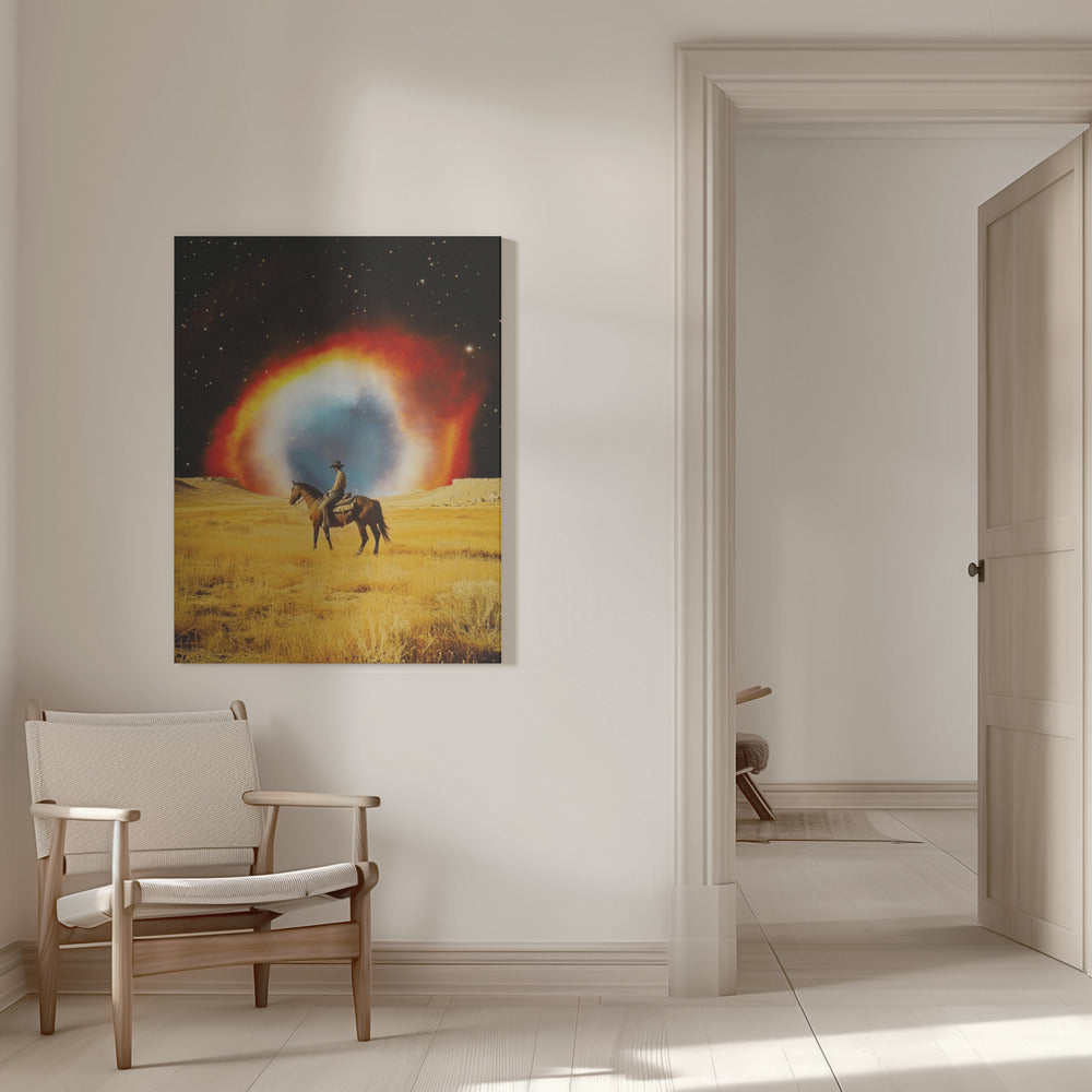 Artwork Nebula Cowboy16X20inches- White Frame
