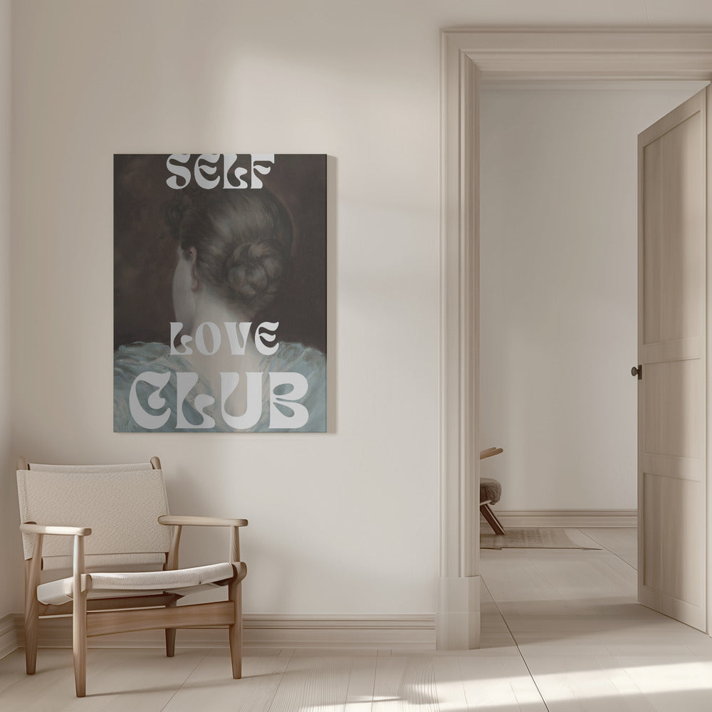 canvas prints Self Love Club No. 916X20inches- White Frame