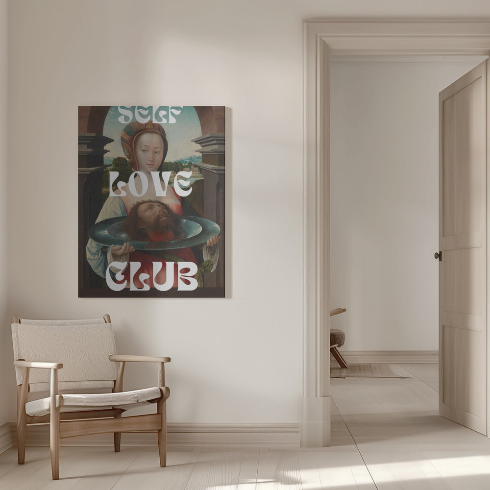 canvas prints Self Love Club No. 1016X20inches- White Frame