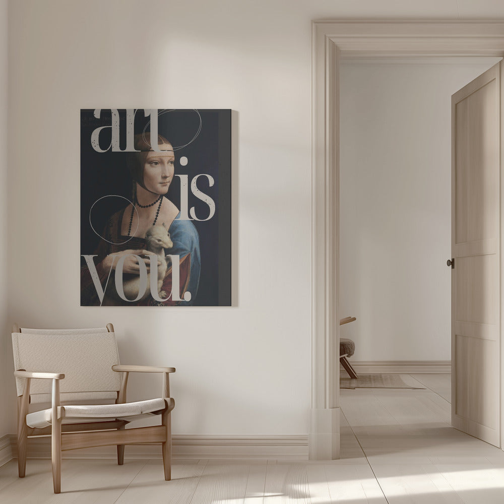 canvas prints Art is you.16X20inches- White Frame