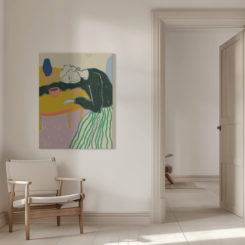 canvas prints Restful Pause16X20inches- White Frame