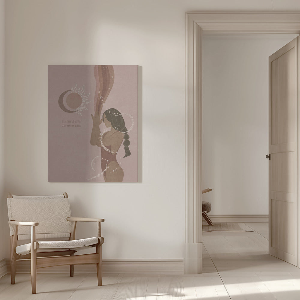 canvas prints Spiritual Feminine / Spir 1616X20inches- White Frame