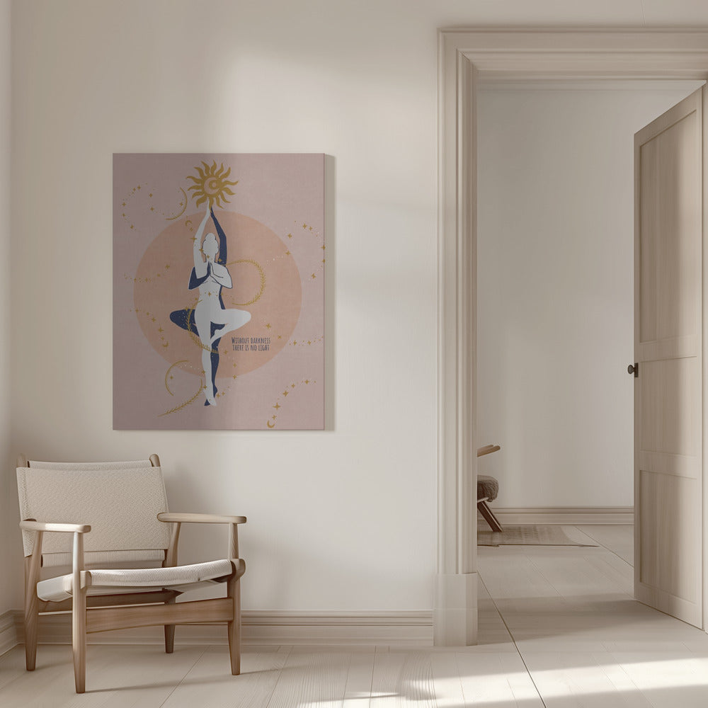 canvas prints Spiritual Sun, Moon / Spir 1716X20inches- White Frame