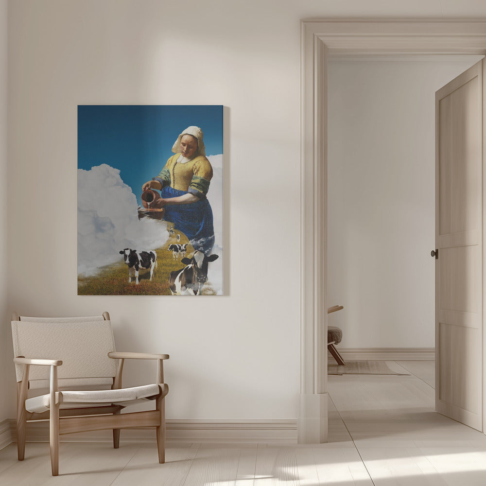 canvas prints Release the Milk16X20inches- White Frame