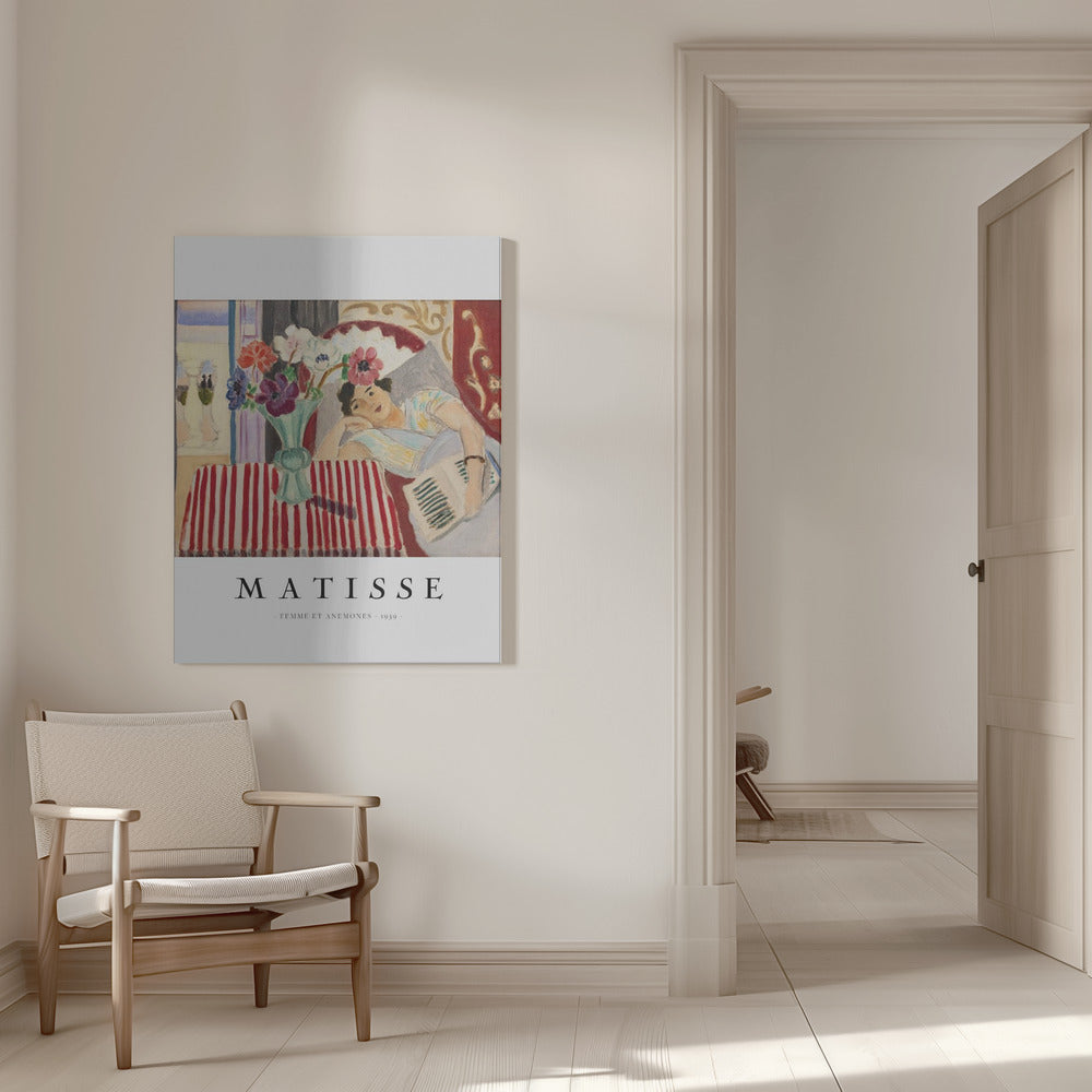 Artwork Femme Et Anémones Matisse -inches