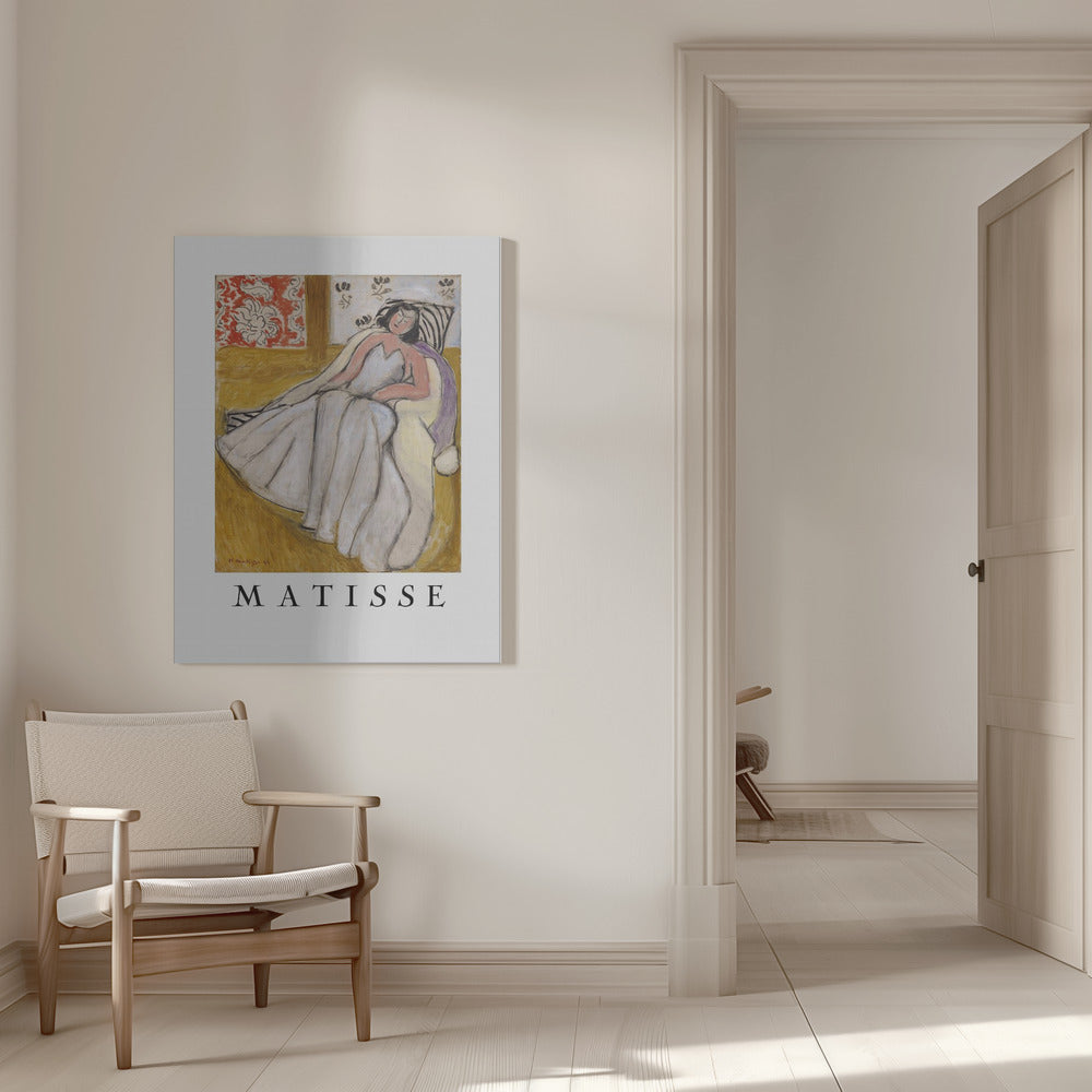 Artwork  Jeune Femme à La Pelisse Blanche -inches