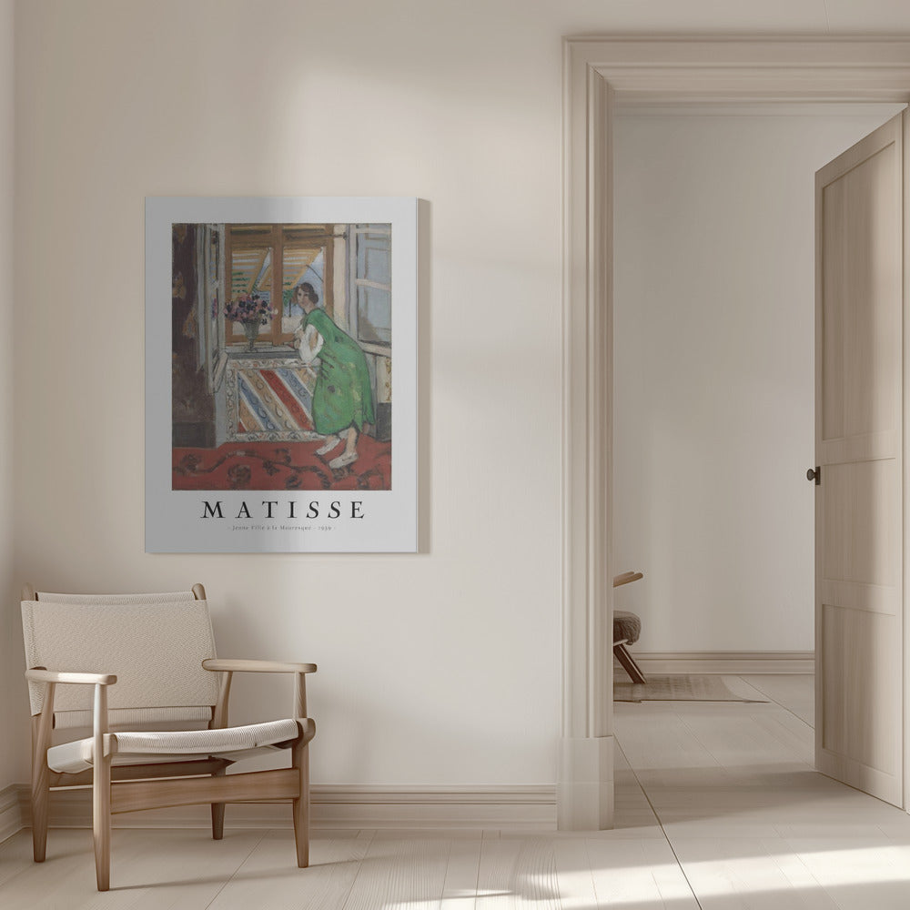 Artwork  Jeune Fille a La Mauresque 1953 -inches