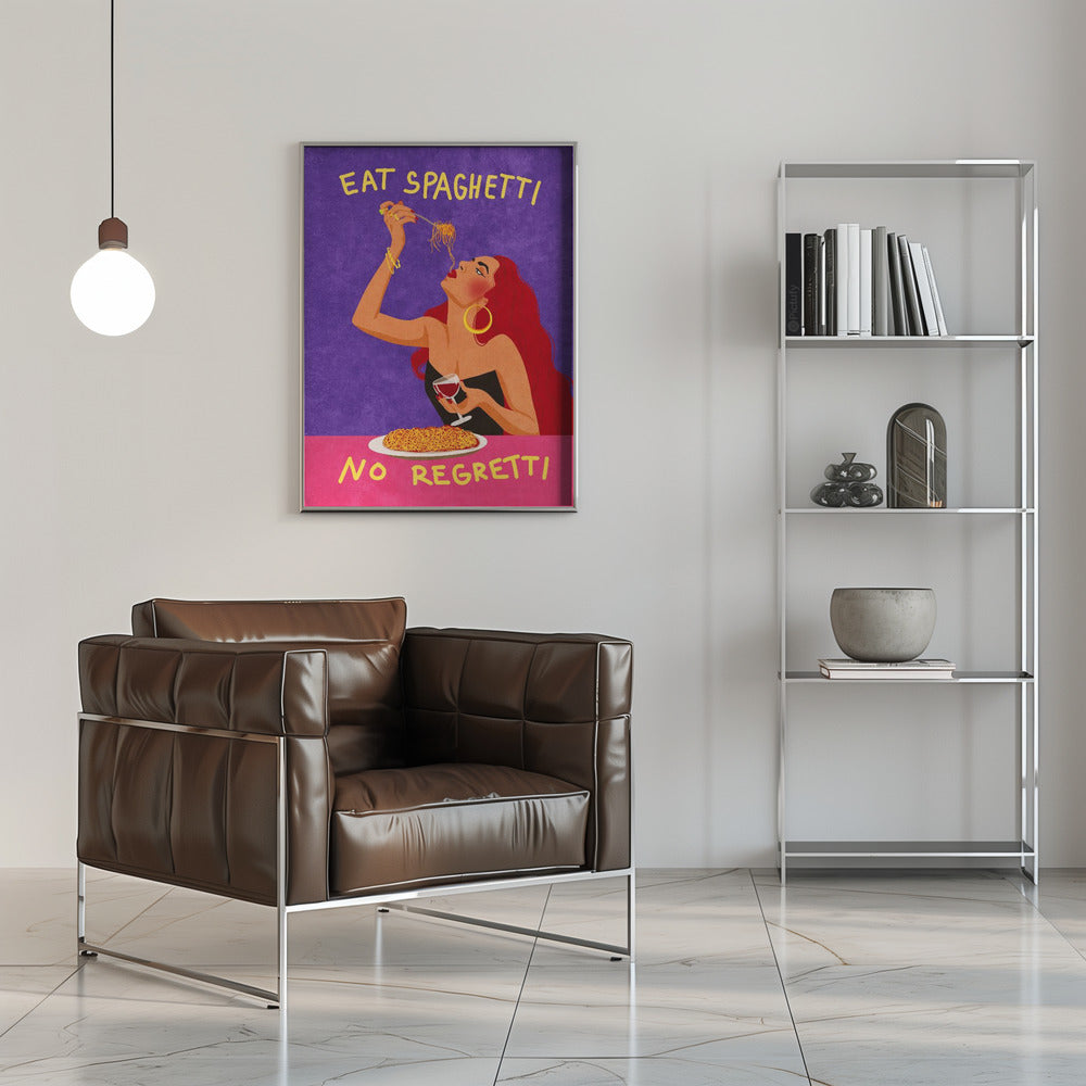 Eat spaghetti no regretti Wall Artwork 0