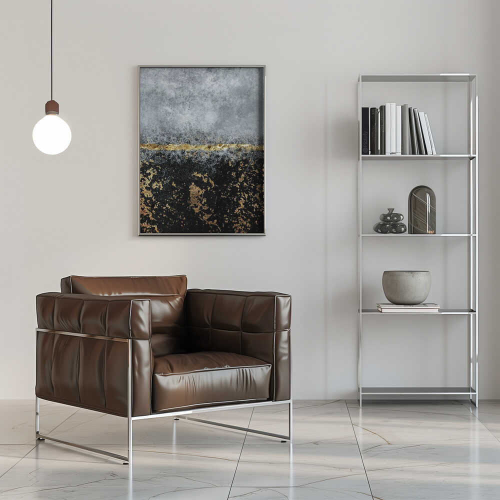 Wall art Gold Black Abstract