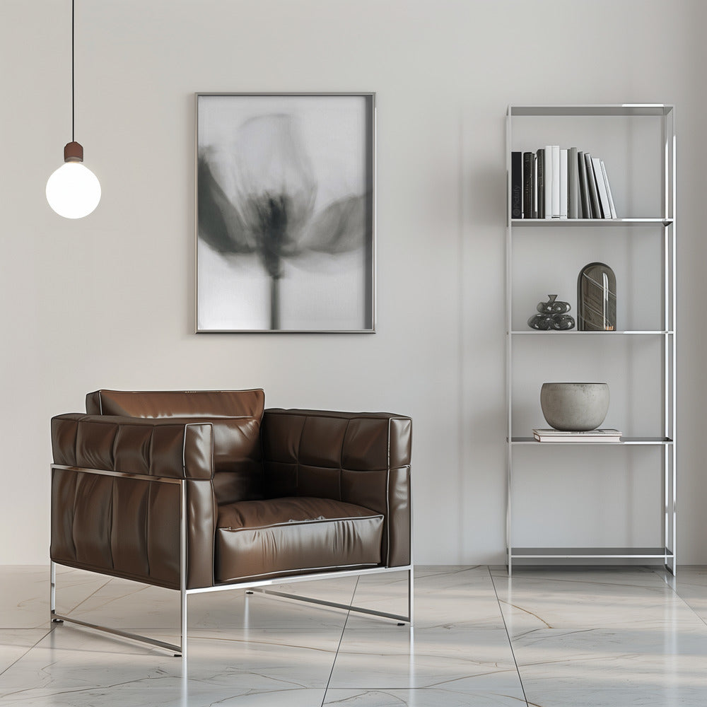 Artwork- Mono Tulip-36X48inches-In Black Floating Frame