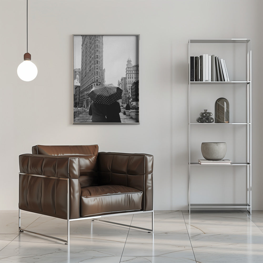 canvas prints Flatiron Rainy Day Ii.16X20inches- Black Frame