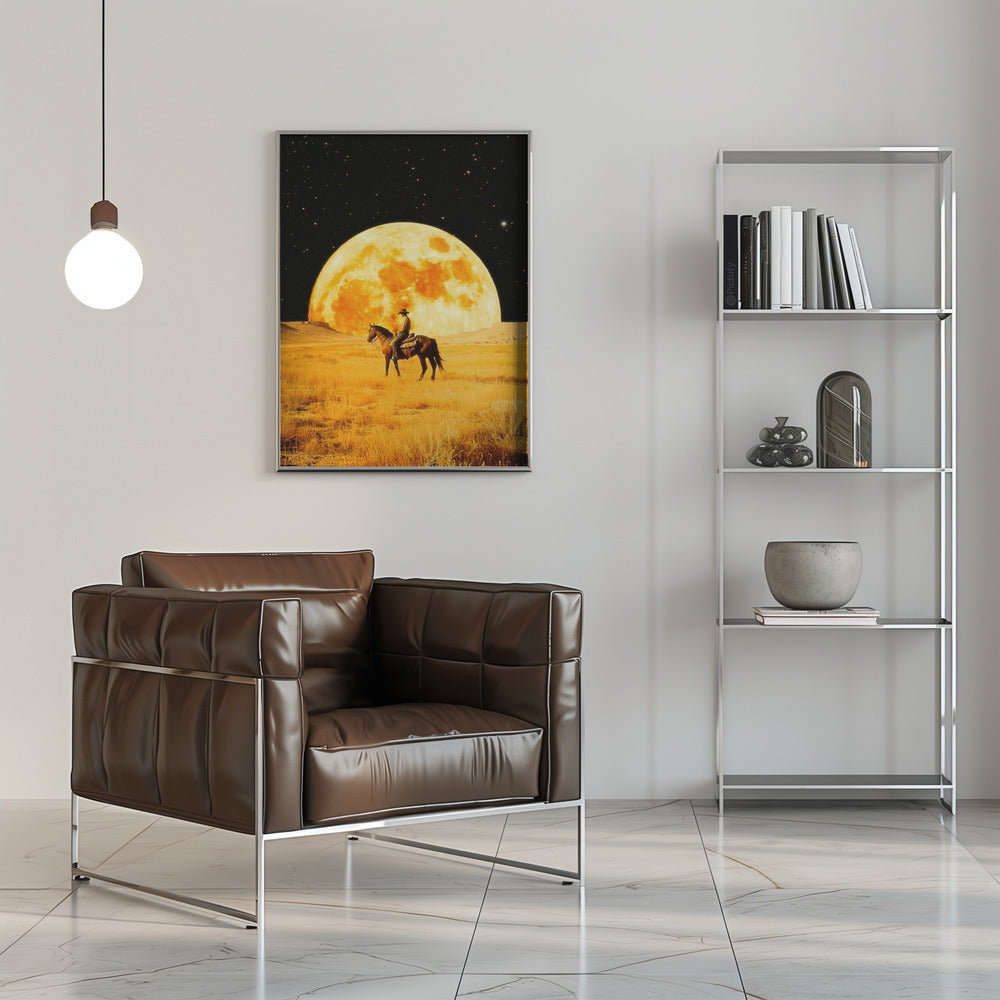 Artwork Lunar Cowboy16X20inches- Black Frame