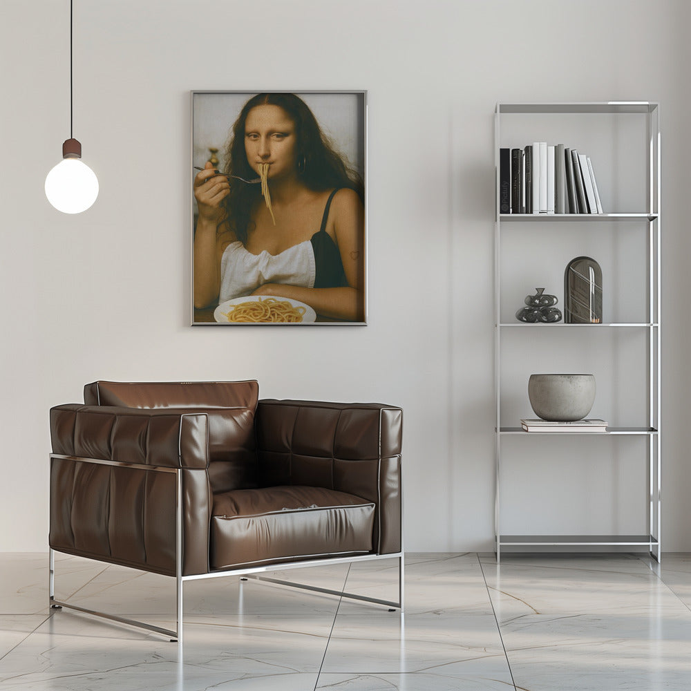 canvas prints Parody of the Mona Lisa16X20inches- Black Frame