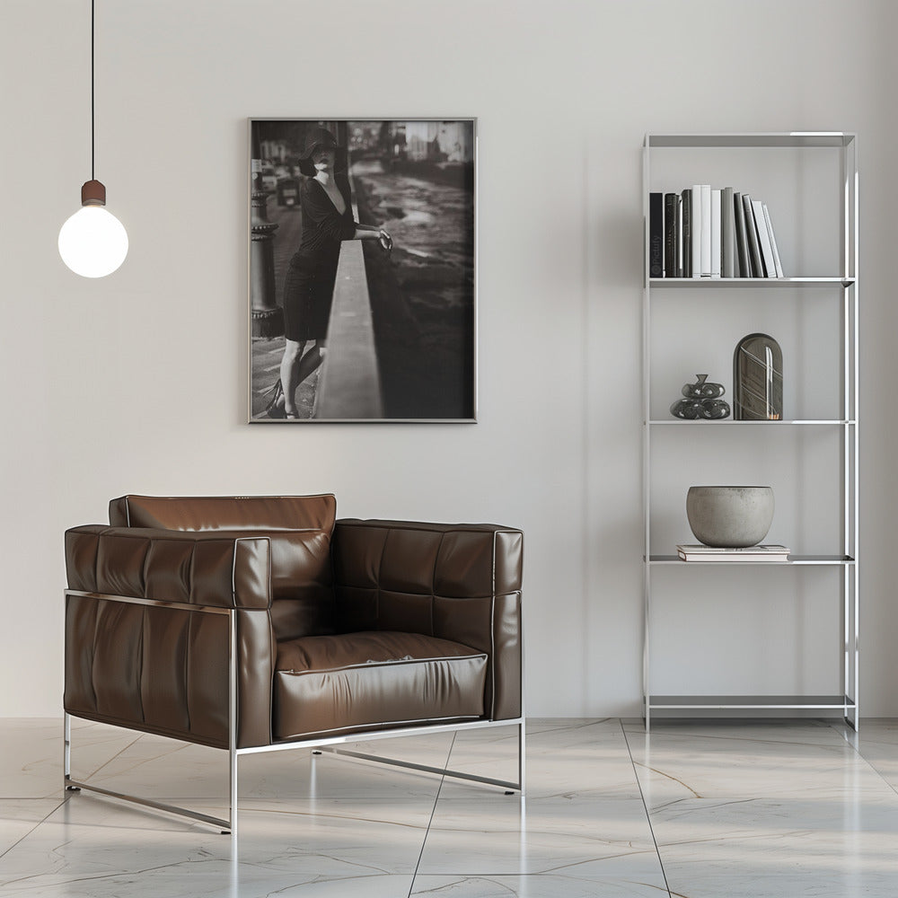 Artwork- Mela-36X48inches-In Black Floating Frame