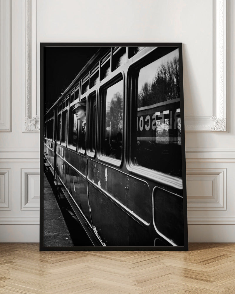 Artwork- The Goodbye Girl ....leaving-24X36inches-In White Floating Frame