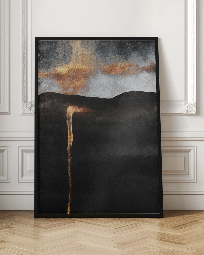 Ember Wall Artwork In Black Floating Frame