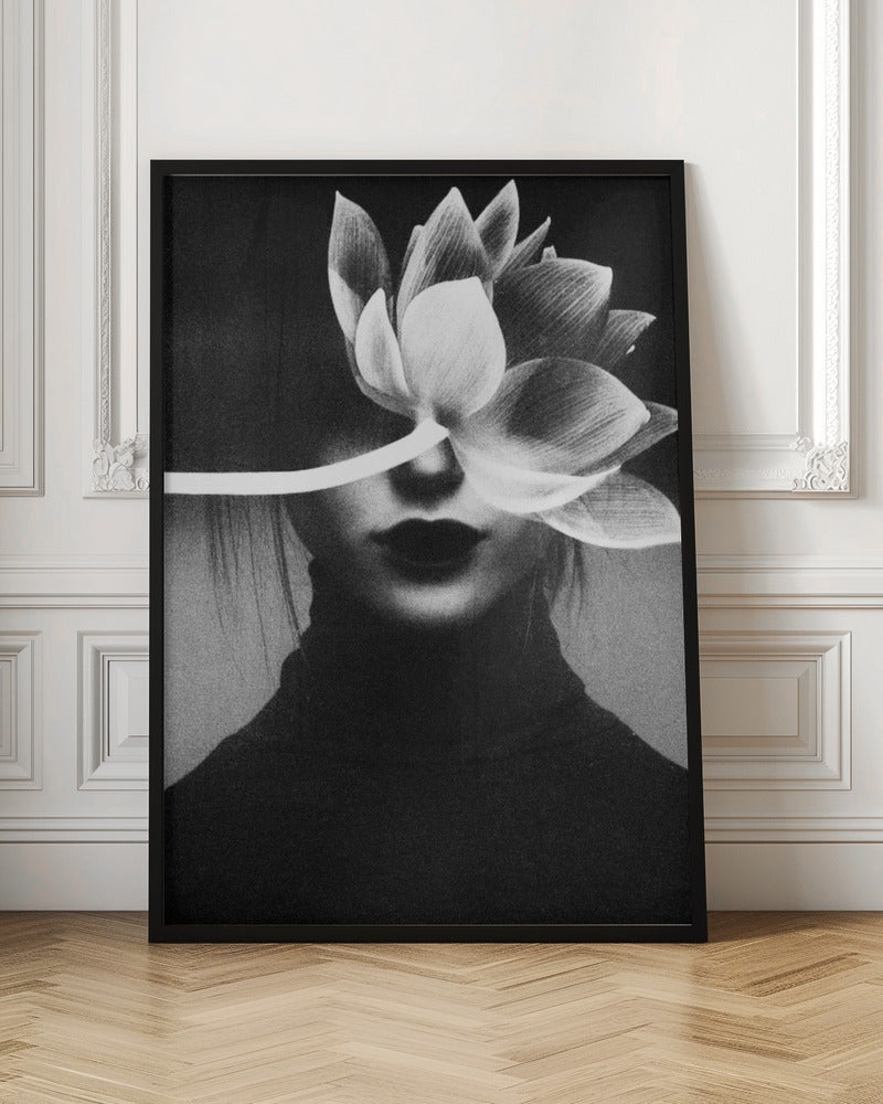 Pain like a flower blossom Wall Artwork In Black Floating Frame