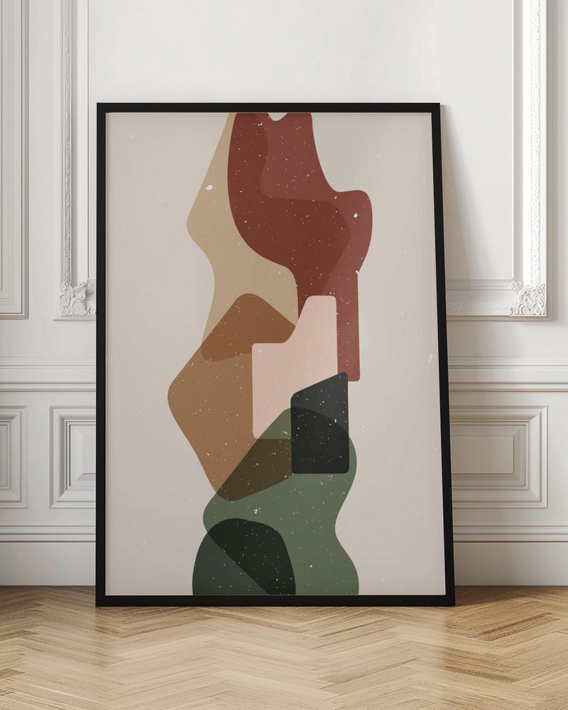 Abstract composition 12 Wall Artwork In Black Floating Frame