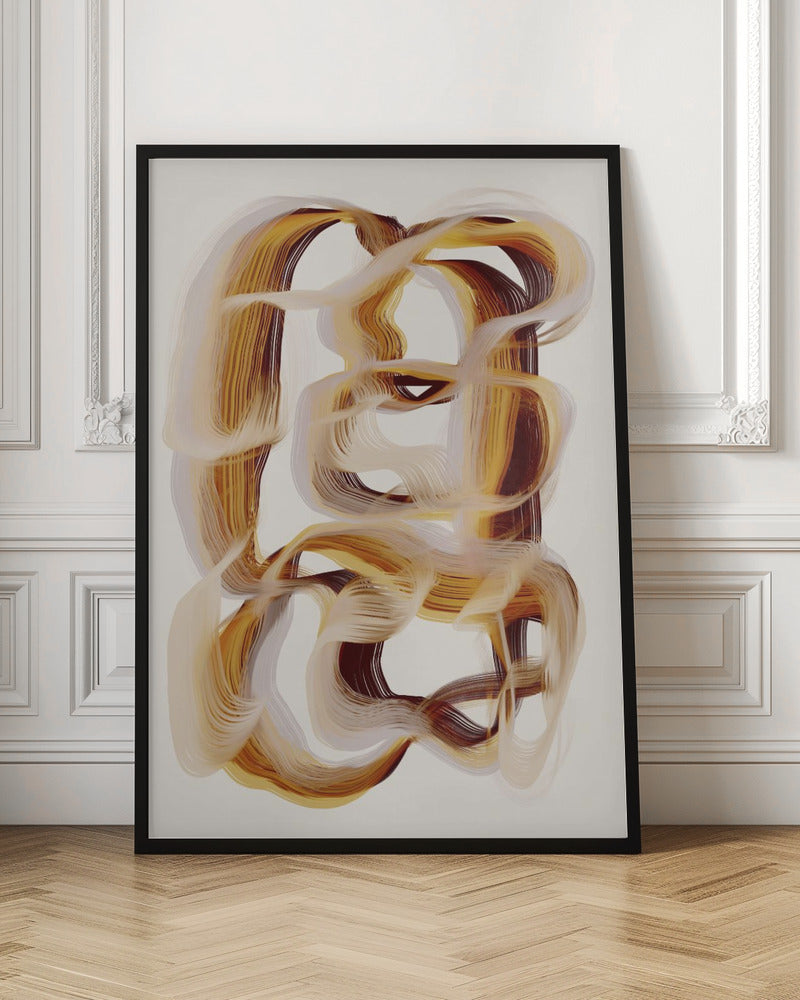Caramel Wall Artwork In Black Floating Frame