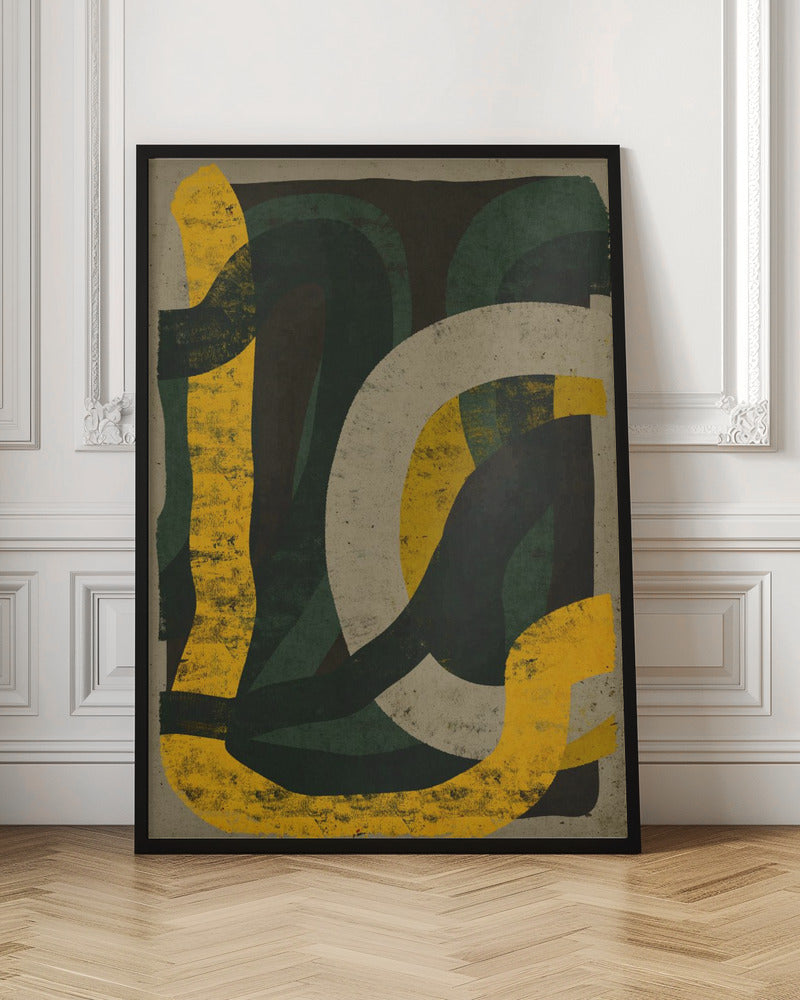 Jungle At Day Wall Artwork In Black Floating Frame