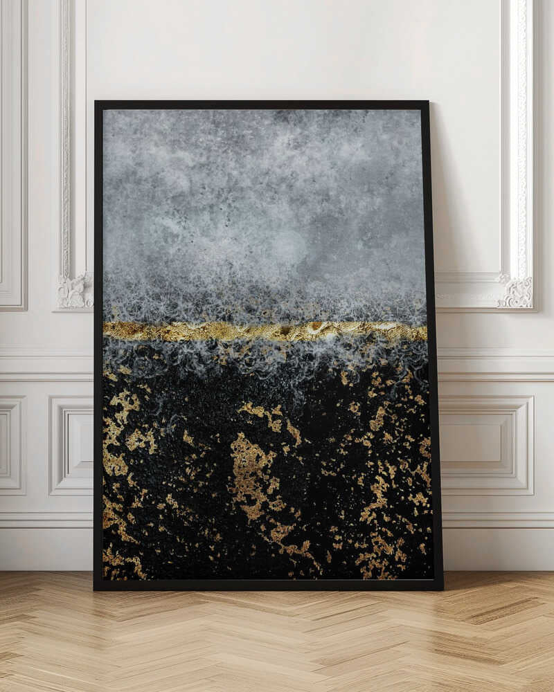 Wall art Gold Black Abstract