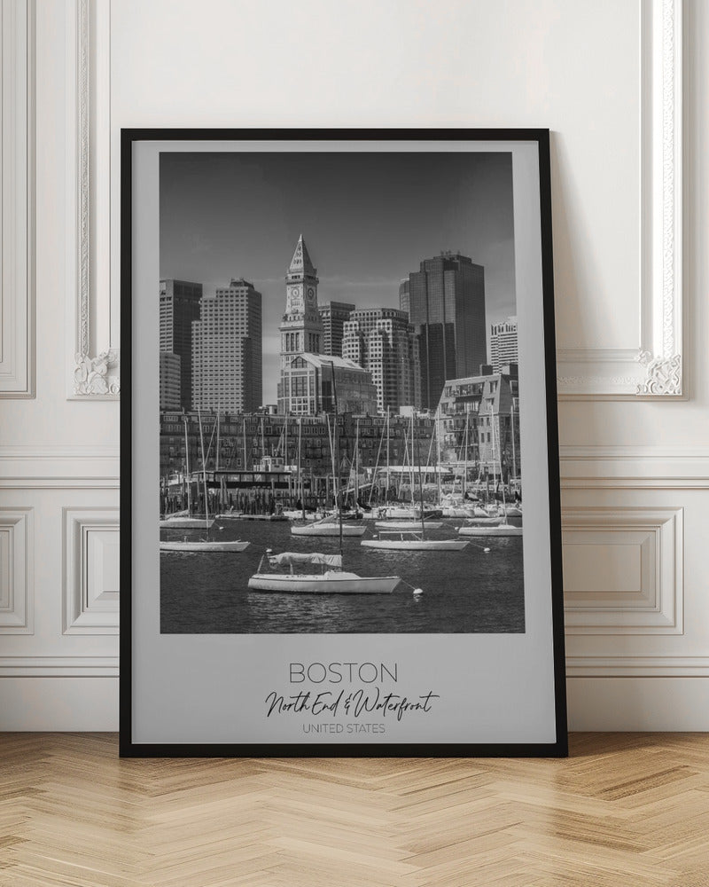 Wall Art BOSTON Skyline North End & Waterfront