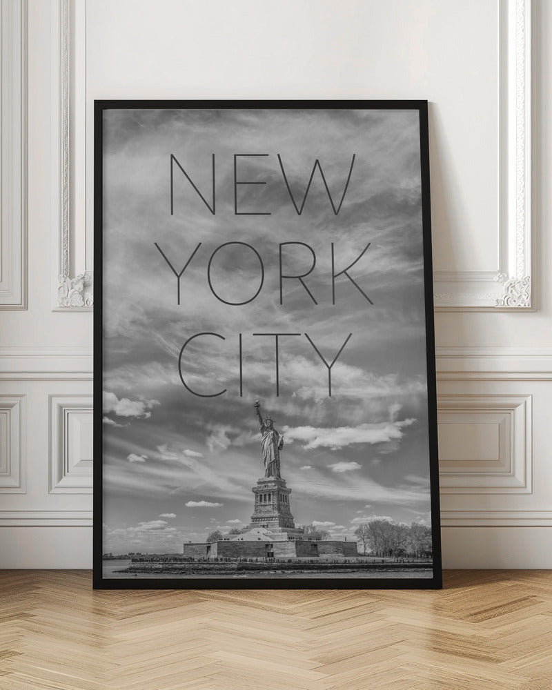 Wall art NYC Statue of Liberty | Text & Skyline