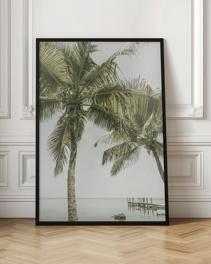 FLORIDA Heavenly Place | Vintage Wall Artwork In Black Floating Frame