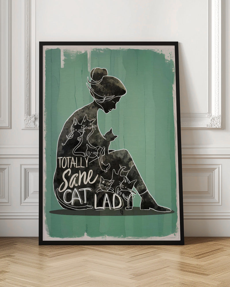canvas prints Totally Sane Cat Lady36X48inches- Unframed