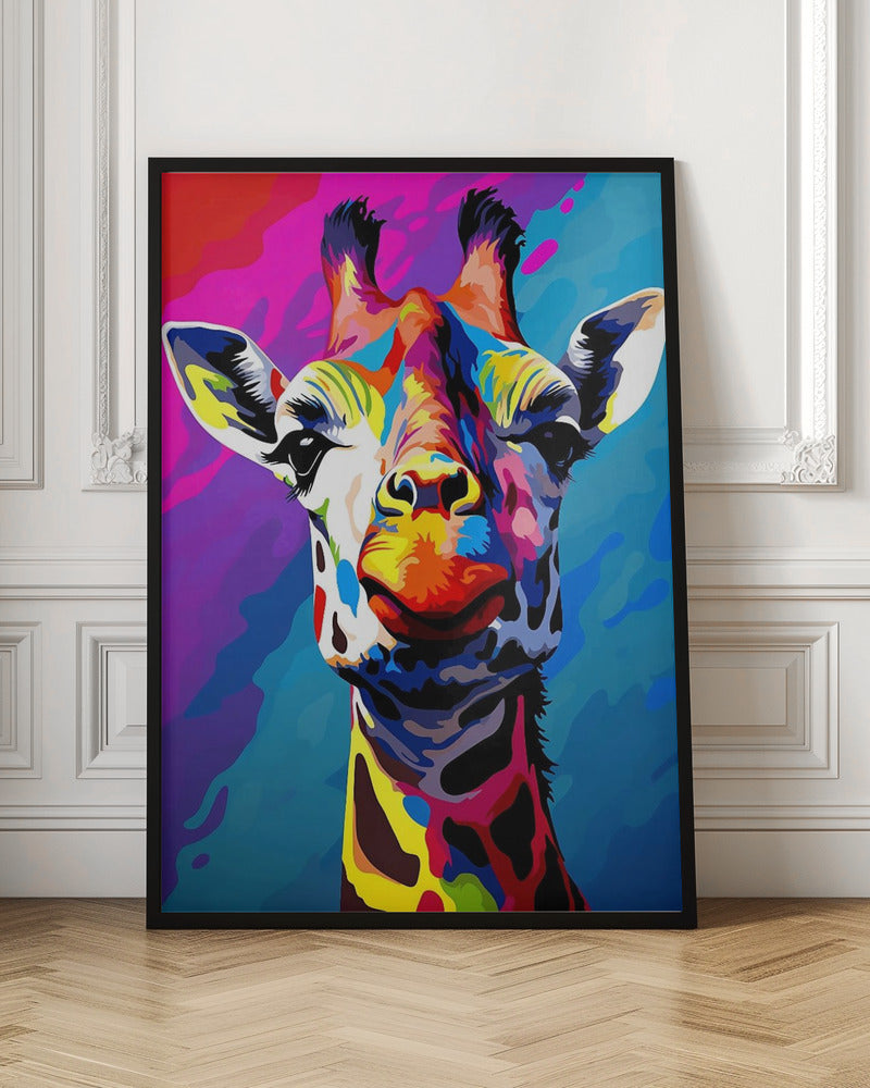 Giraffe Pop Art Wall Artwork Gallery Wrapped (Ready to Hang)