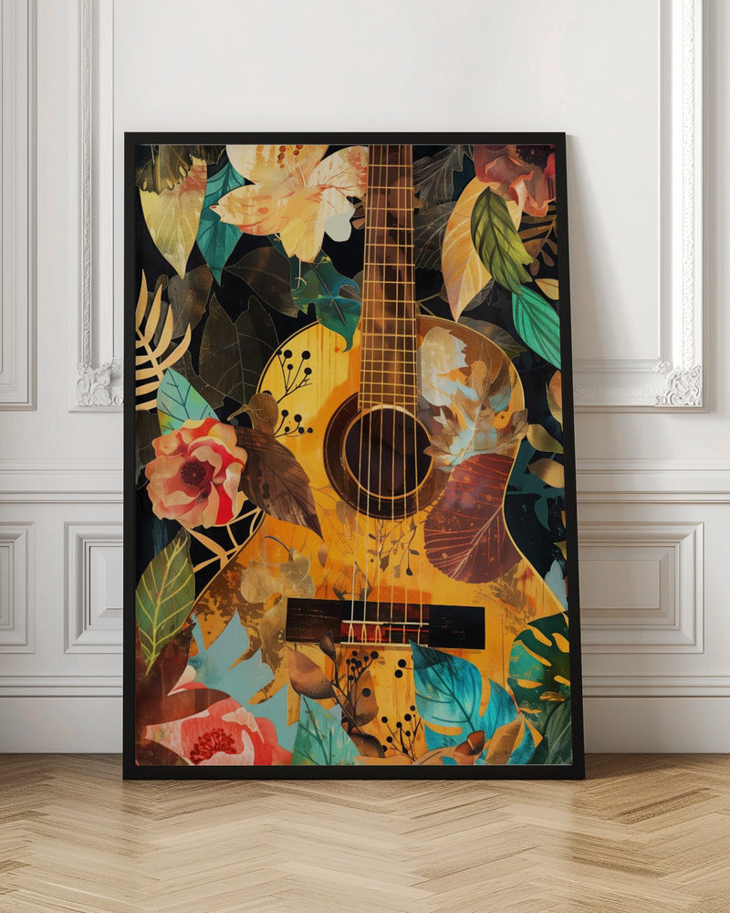 Music Guitar Collage (2) Wall Artwork Gallery Wrapped (Ready to Hang)