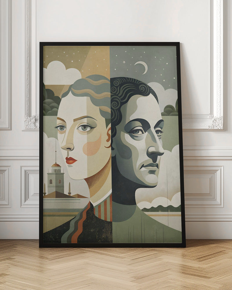 Twilight Reflections Wall Artwork In Black Floating Frame