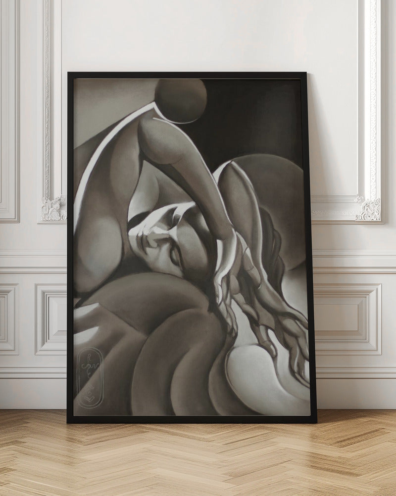 Flow of Life - 18-07-24 Wall Artwork In Black Floating Frame