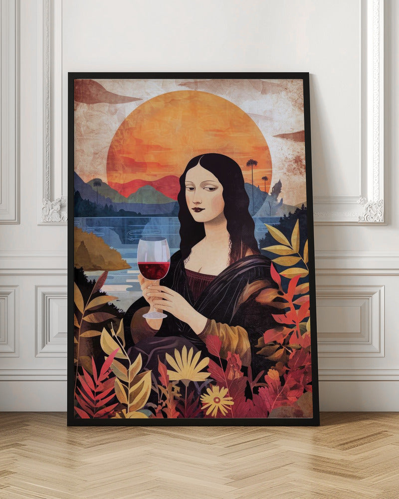canvas prints Mona Lisa Chill Out  Watercolor Digital Painting36X48inches- Unframed