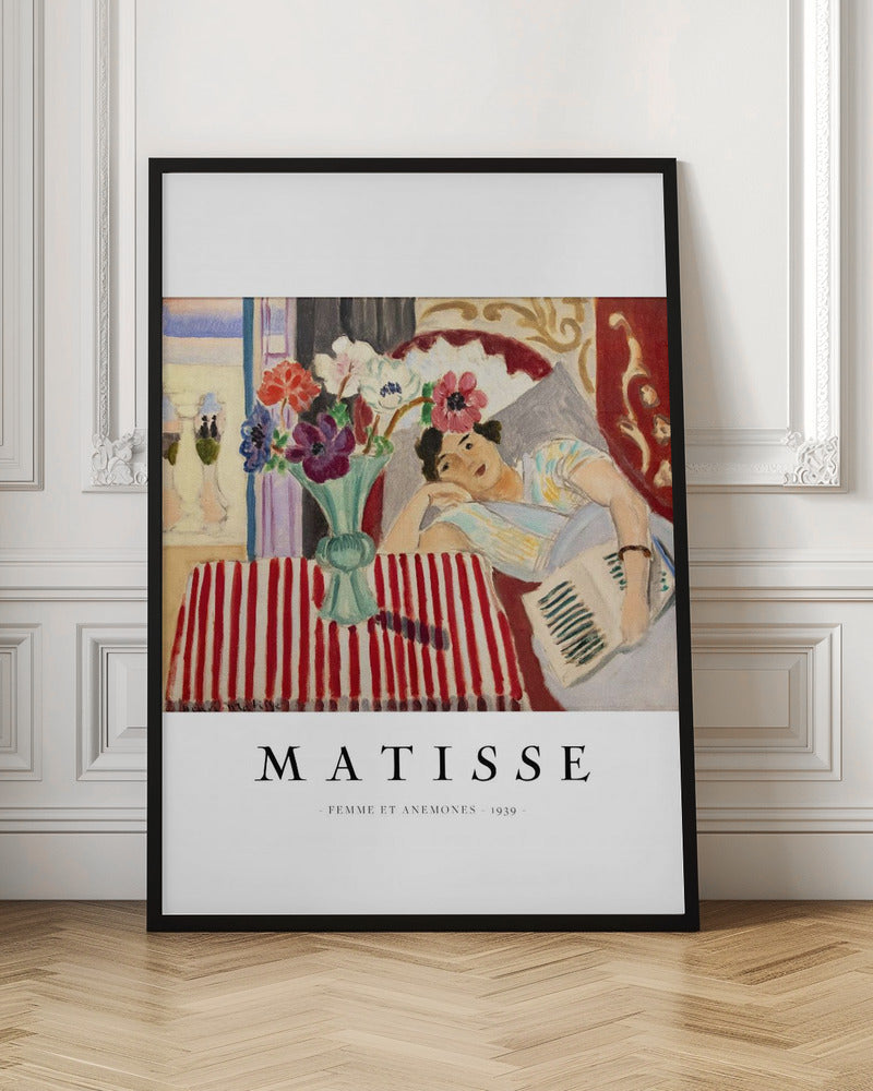 Artwork Femme Et Anémones Matisse -inches