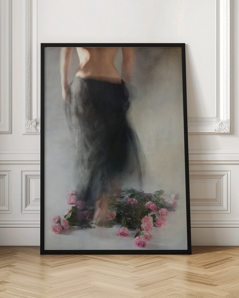 Four Dozen Roses l Wall Artwork In Black Floating Frame