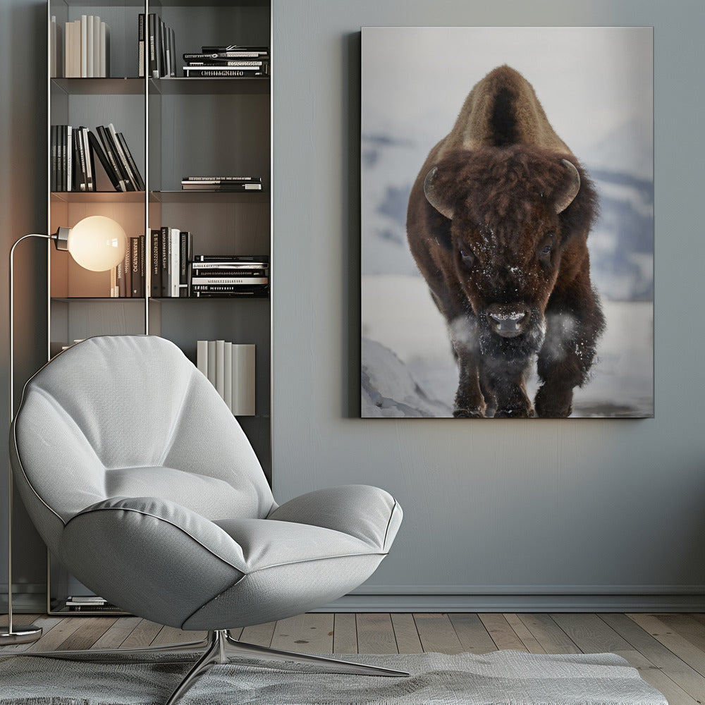 Bison Incoming Wall Artwork 0