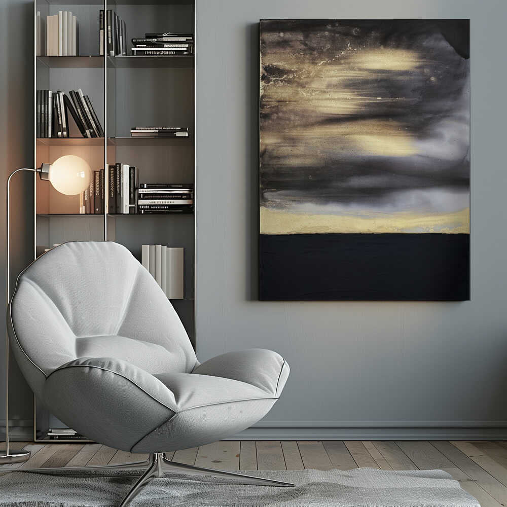 Wall art Gold Noir