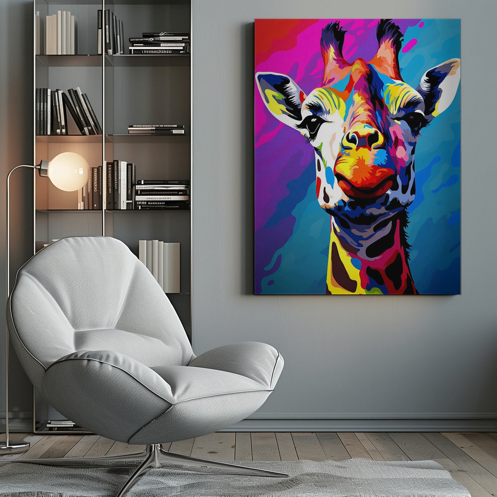 Giraffe Pop Art Wall Artwork 0