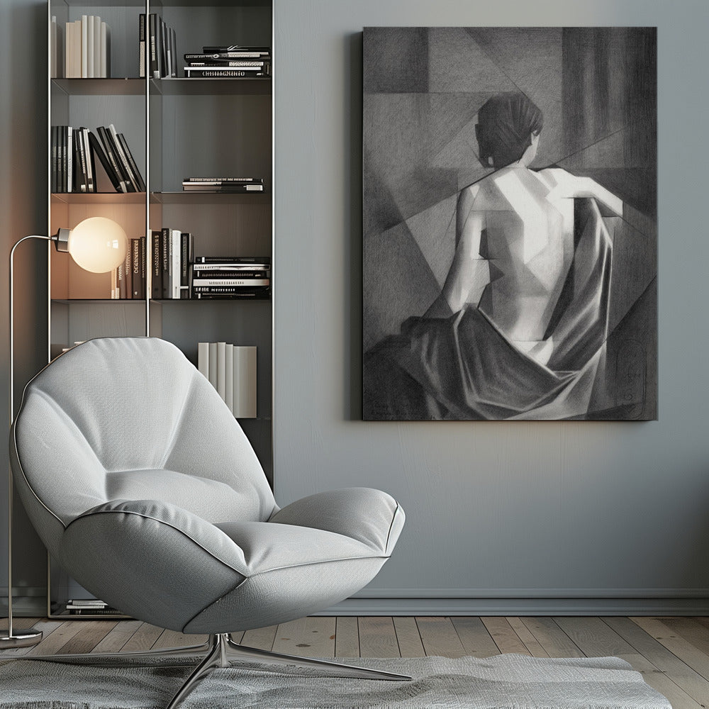 Wall art Study After Eugène Durieus Seated Female Nude - 20-08-21