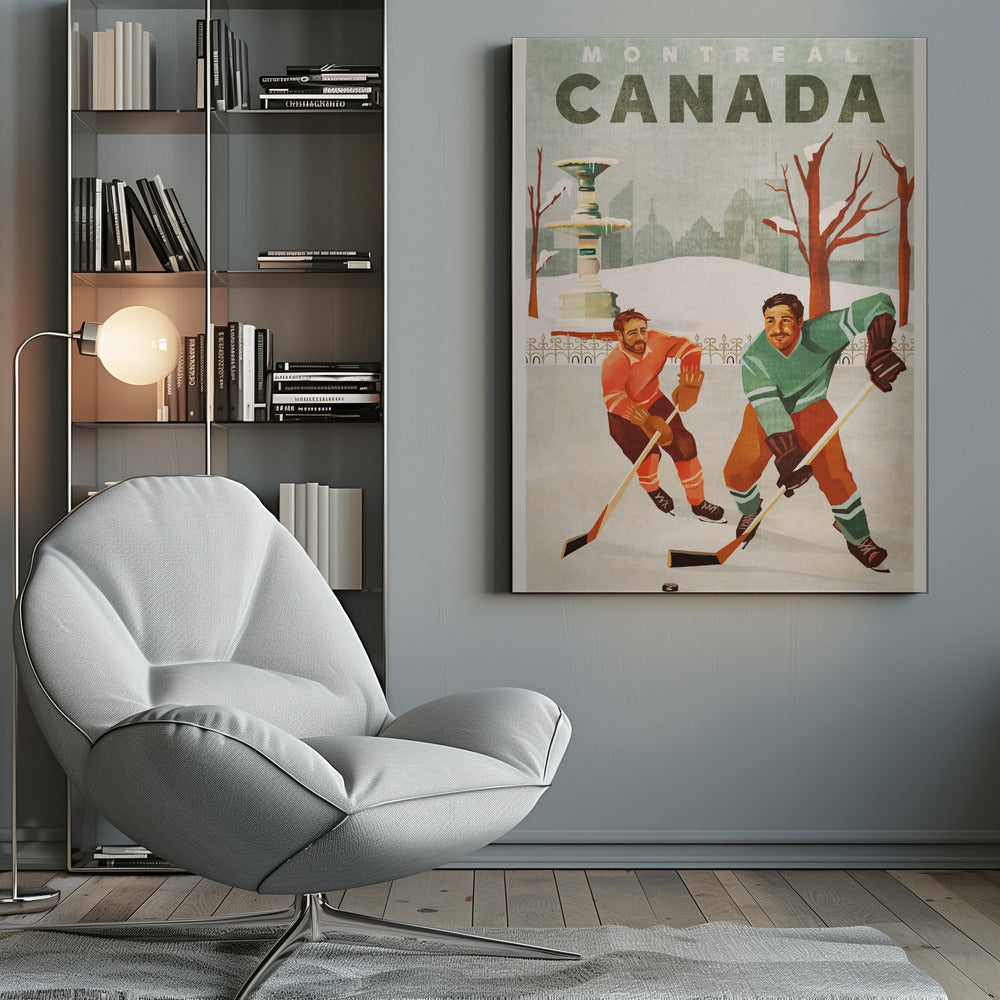 Montreal Canada Pond Hockey Guys Wall Artwork 0