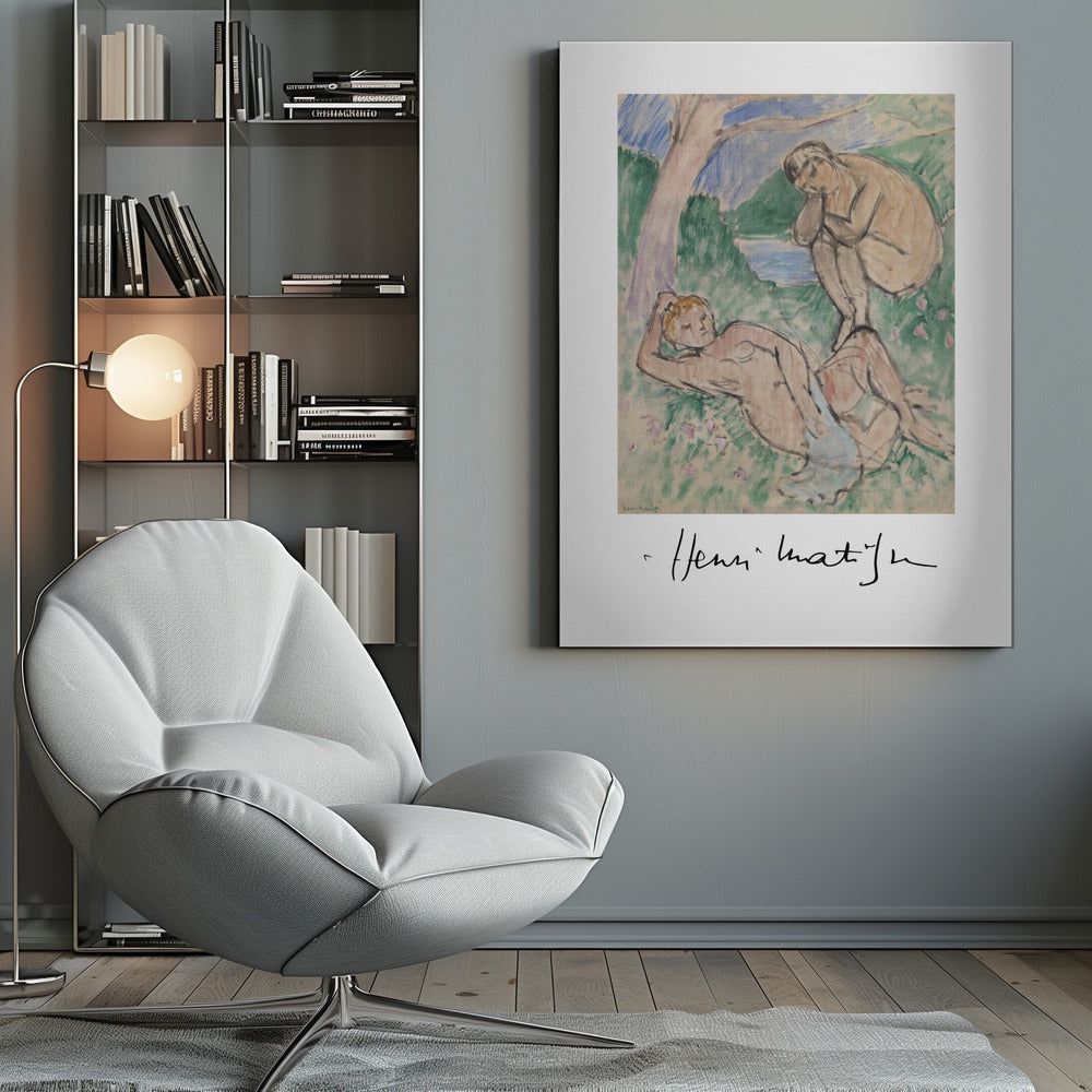 Artwork  Baigneurs Autographed 36X48-inches