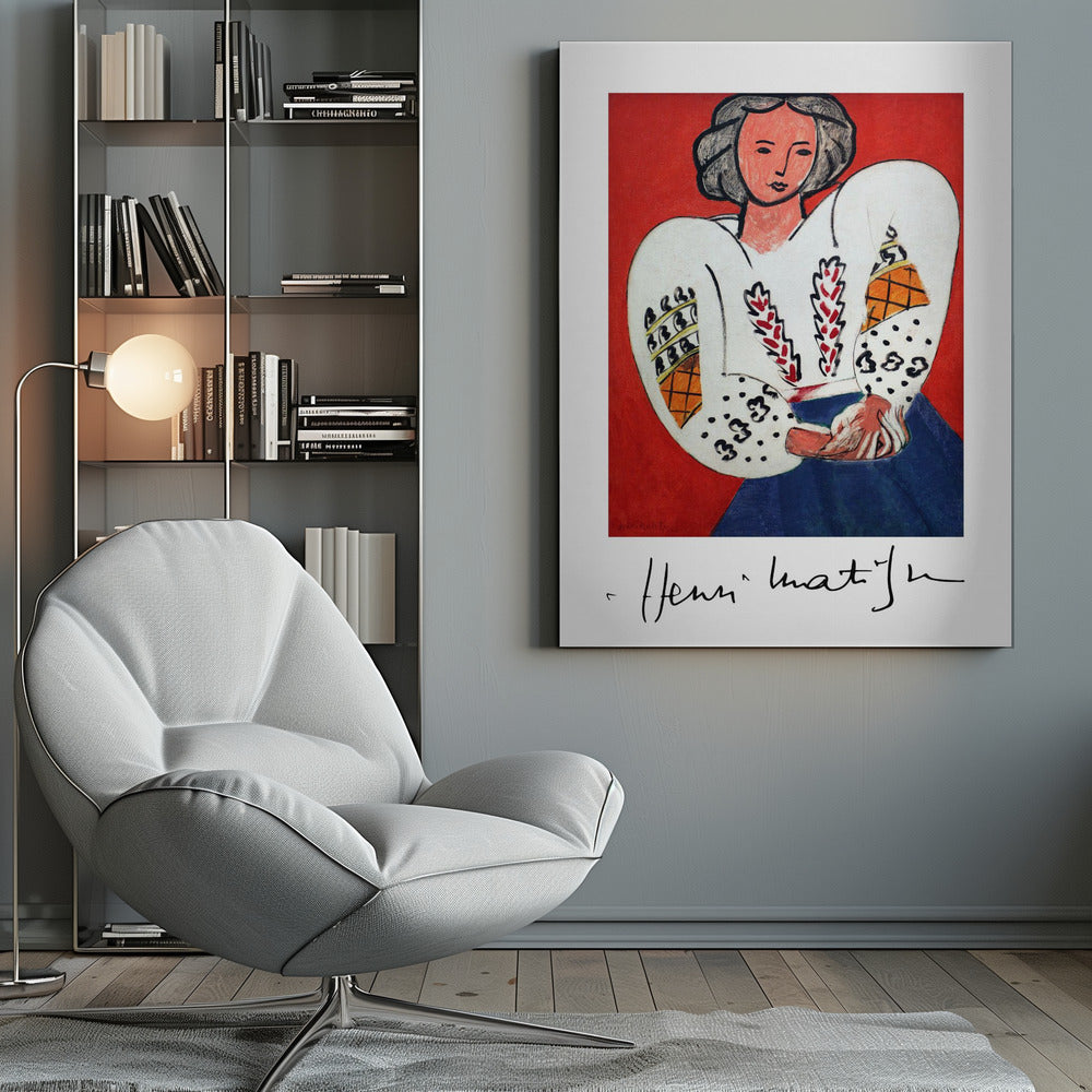 Artwork  Henri Matisse, La Camicetta Romena, 1940 36X48-inches