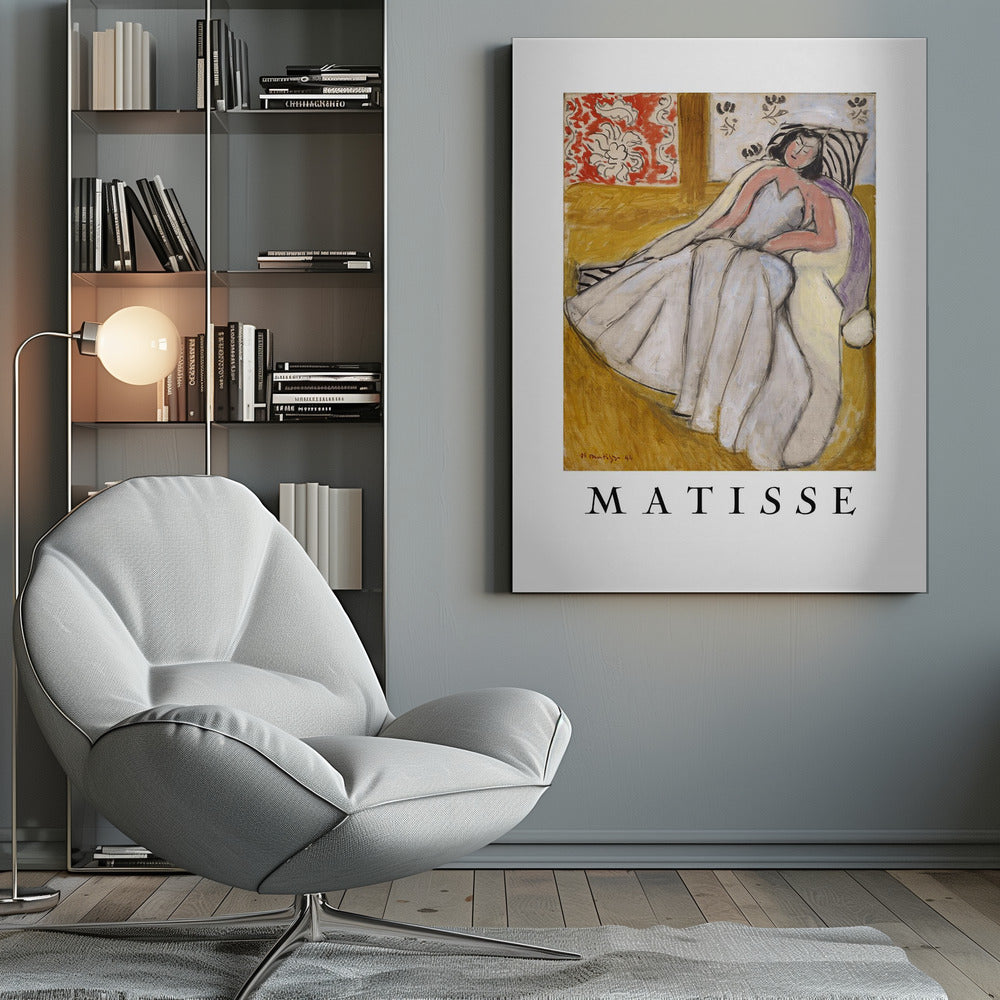 Artwork Jeune Femme à La Pelisse Blanche 36X48-inches