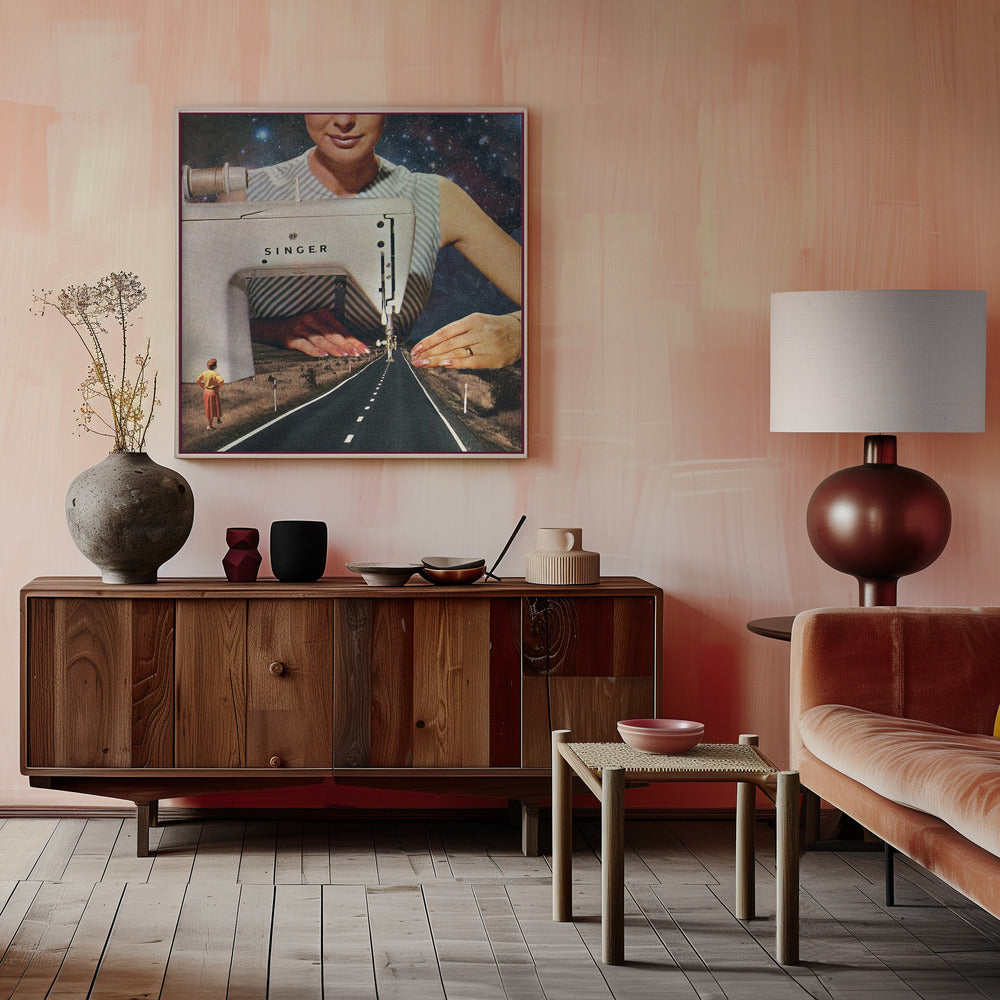 canvas prints This Is How a Road Gets Made. Sewinginches-