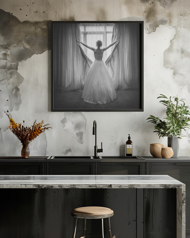 Artwork- Untitled-24X24inches-In White Floating Frame