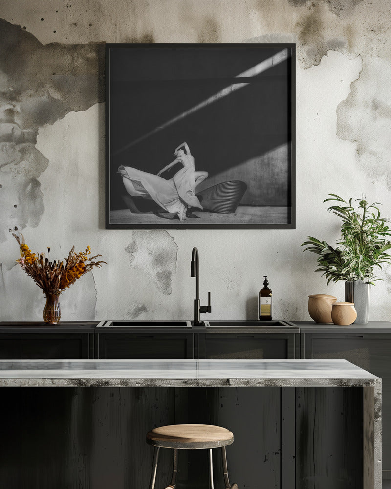 Artwork- Dancing with the light-24X24inches-In White Floating Frame