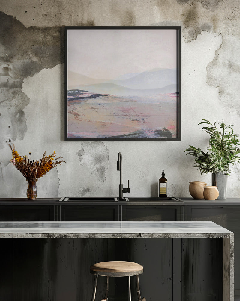 Artwork- Summer-24X24inches-In White Floating Frame